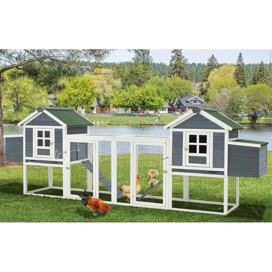 Grand poulailler en bois AECOJOY de 144' avec enclos