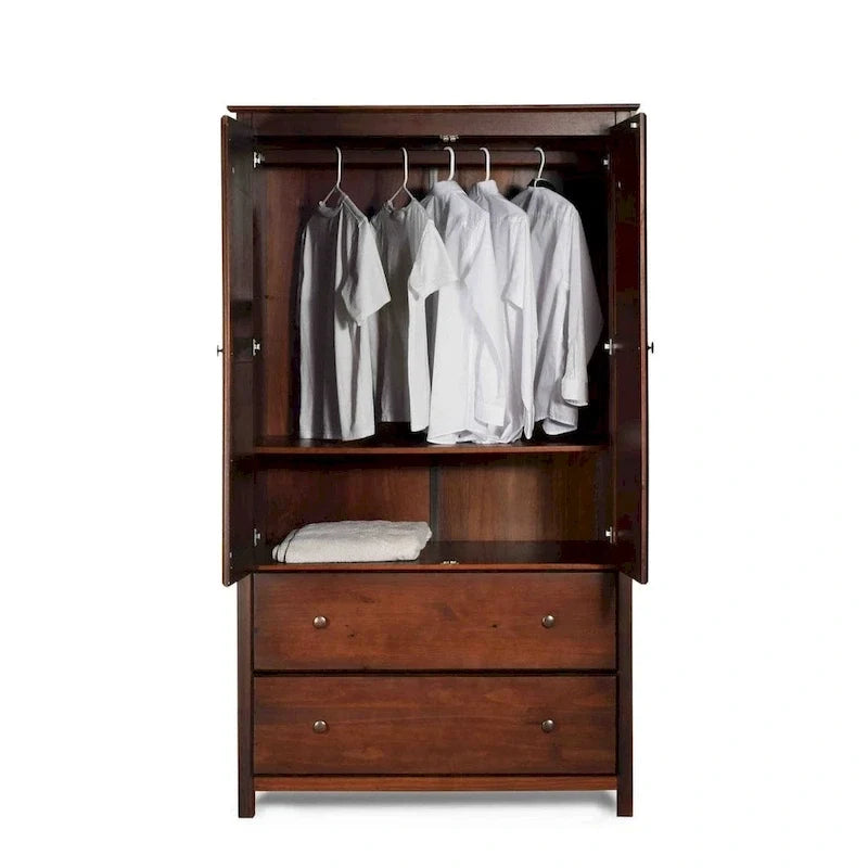 Kleiderschrank aus Massivholz mit 2 Türen - 41x72x22