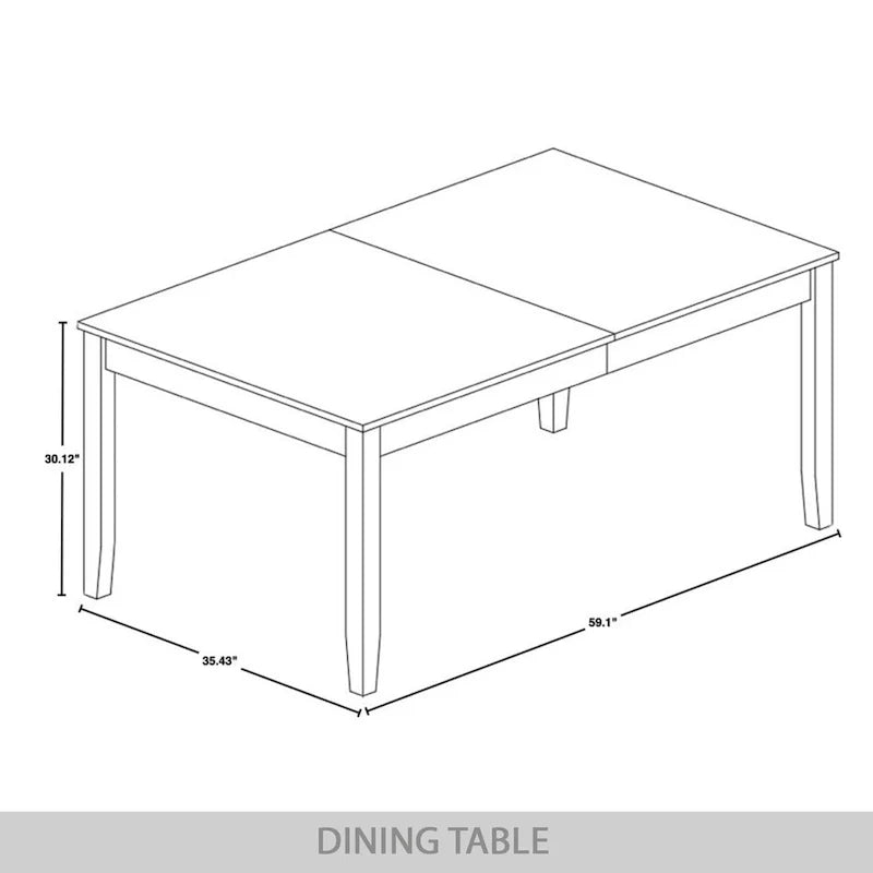 CraftPorch klassisches Esszimmer-Set aus Holz, 7-teilig
