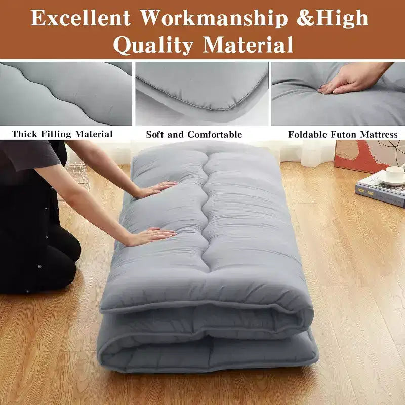 Matelas futon japonais, tapis de sol pliable pour dormir, tatami pour la maison et le camping