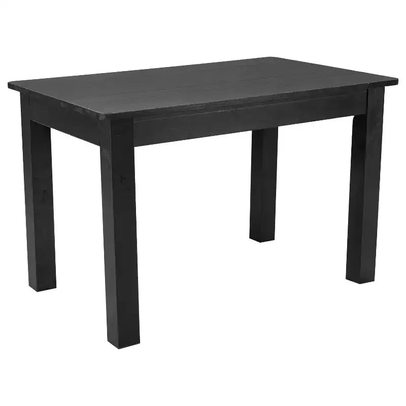 Flash Furniture, rechteckiger Farm-Esstisch aus massivem Kiefernholz, 46 x 30