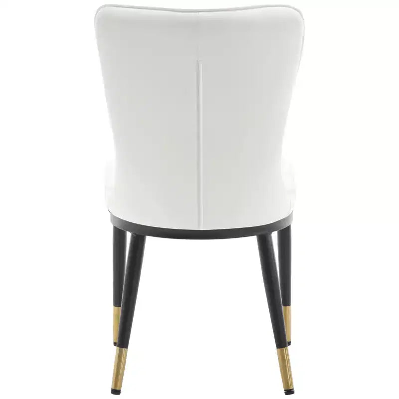 Bekrvio Esszimmerstühle, 6er-Set, moderne Sitzfläche aus Kunstleder mit Polsterung und hoher Rückenlehne, Metallbeine, armlose Küchenstühle für Wohn- und Esszimmer