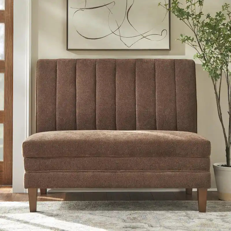 Ensemble banquette capitonnée Lifestorey Kerrington 3 pièces à dossier cannelé