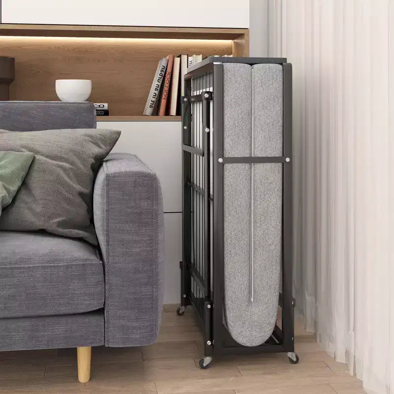 Opklapbed met matras, draagbaar logeerbed op 4 wielen, met 4 schuimmatrassen en metalen frame, ruimtebesparend verrijdbaar bed in ledikantformaat
