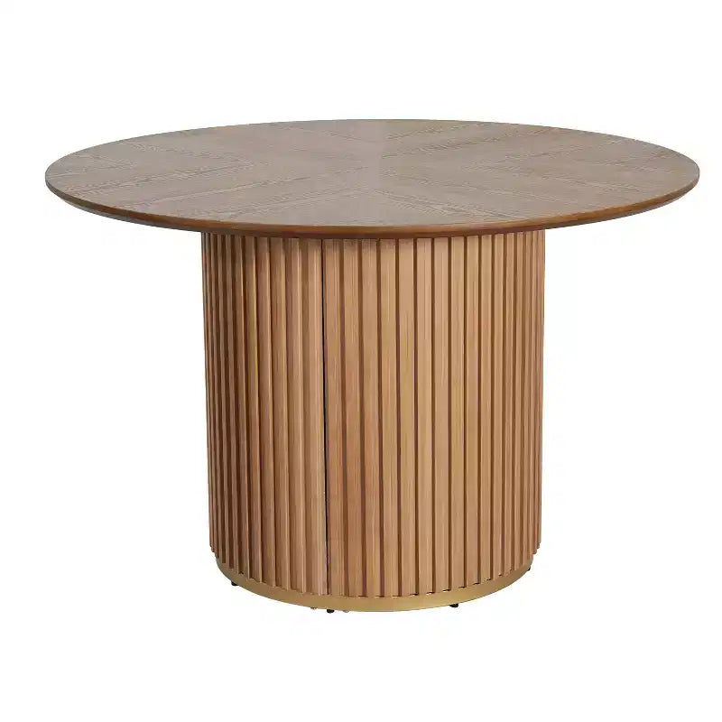 Modernes 5-teiliges rundes Esszimmer-Set von Christopher Knight Home Shankar mit Stühlen aus Kautschukholz und Polsterung