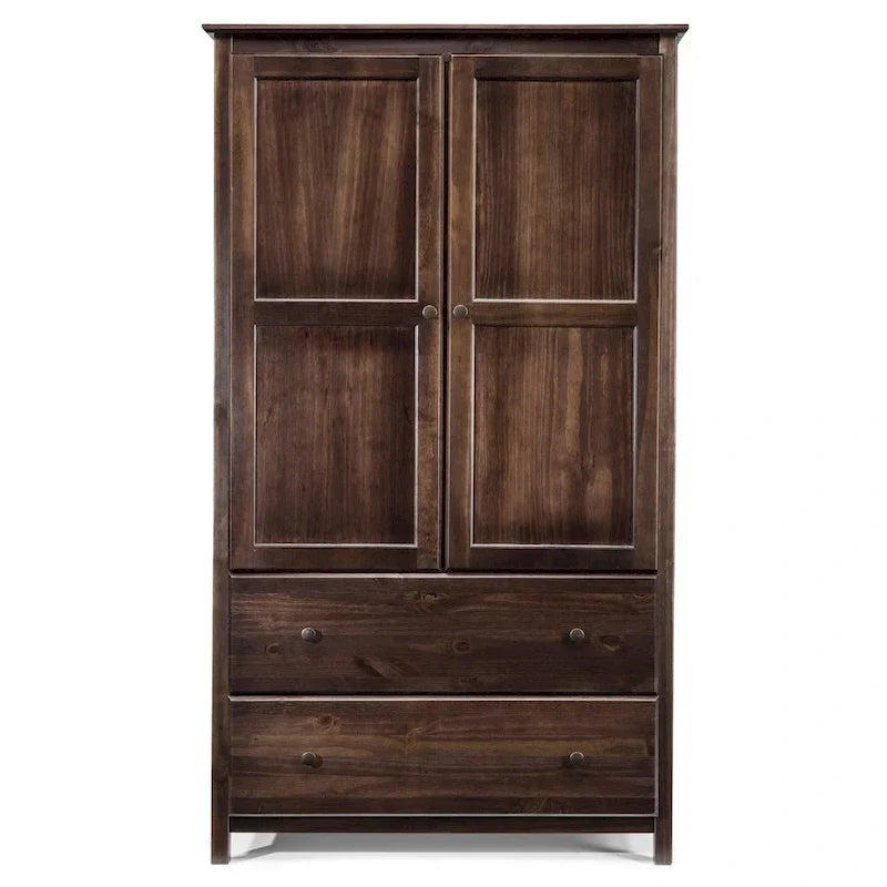 Kleiderschrank aus Massivholz mit 2 Türen - 41x72x22