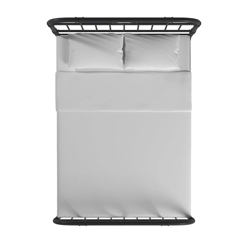 Zwart metalen bed