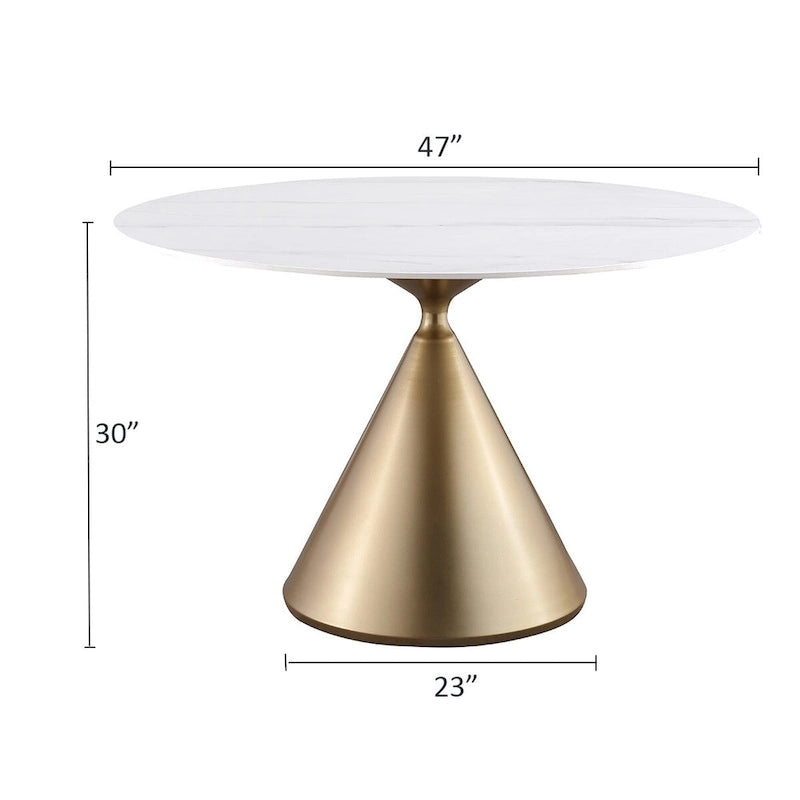 Ensemble de table à manger ronde et de chaises de luxe moderne Morden Fort, 5 pièces