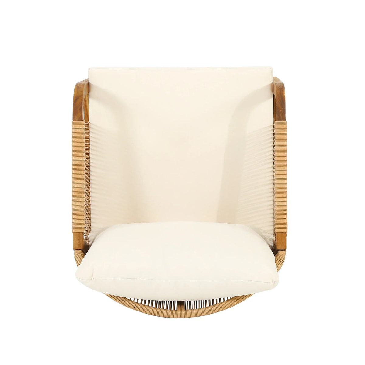 Jabe tuinset met clubfauteuils van acaciahout en riet van Christopher Knight Home