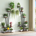 Support pour plantes d’intérieur, présentoir à fleurs à 6 niveaux pour la maison et le jardin - lot de 2