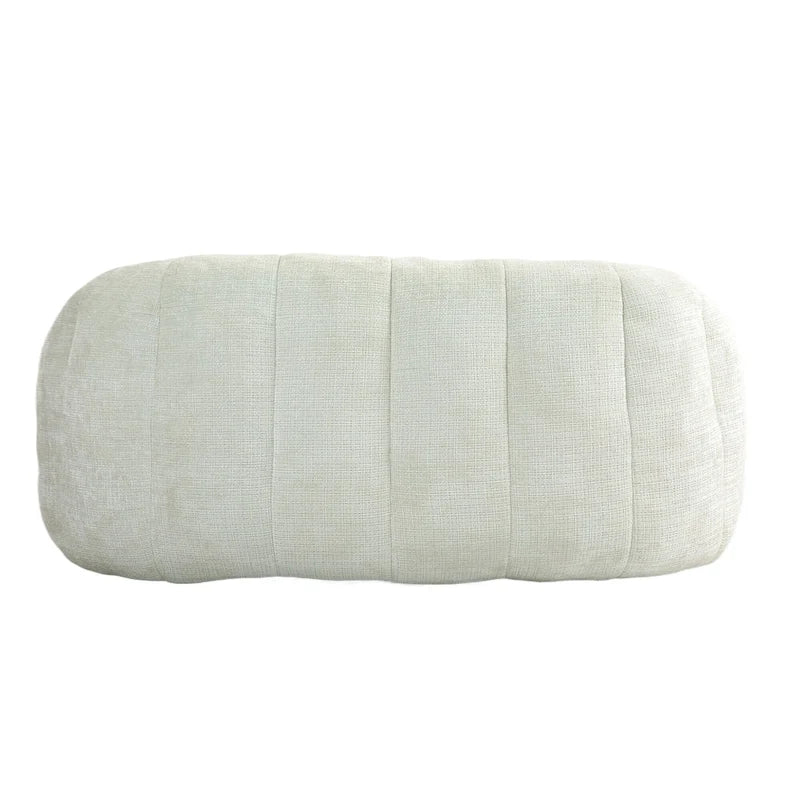 Fauteuil lounge blanc de 63.78, rembourré de chenille et doté de mousse haute densité