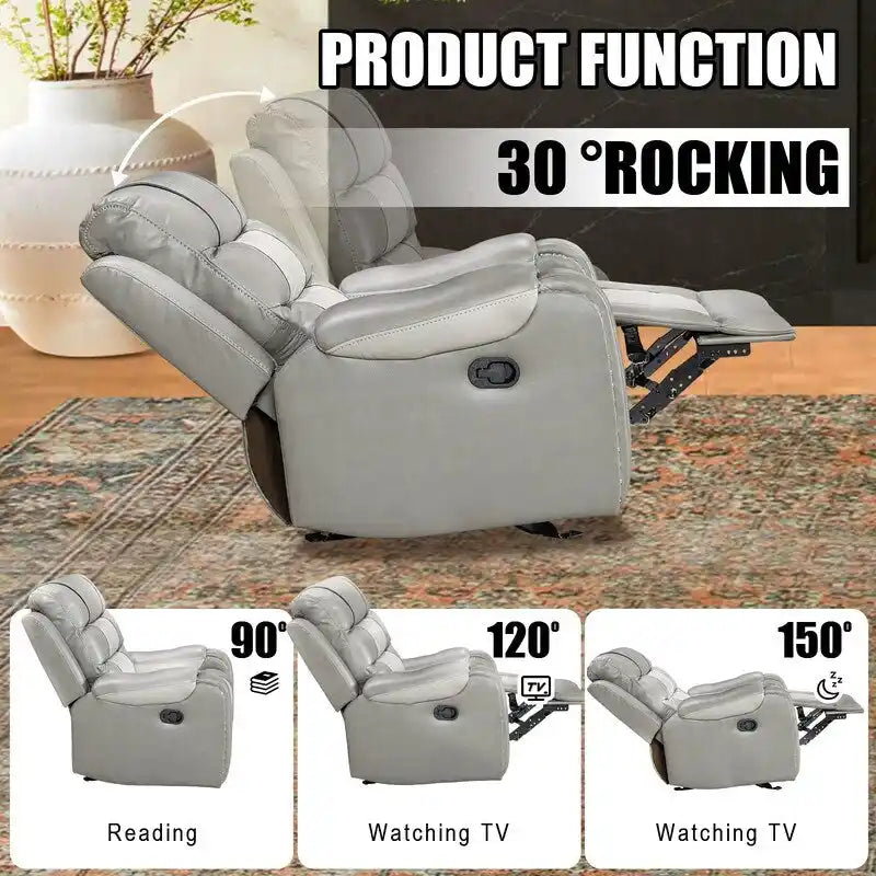 Extra grote fauteuil met verstelbare rugleuning van kunstleer in Amerikaans design voor de woonkamer