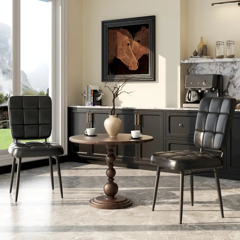 Moderne Esszimmerstühle im 2er-/4er-/6er-/8er-Set, gepolsterte Küchenstühle mit dickem Sitzpolster fürs Esszimmer