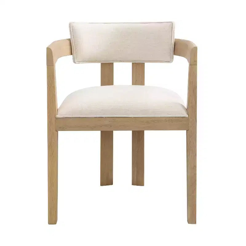 Modernes 5-teiliges rundes Esszimmer-Set von Christopher Knight Home Shankar mit Stühlen aus Kautschukholz und Polsterung