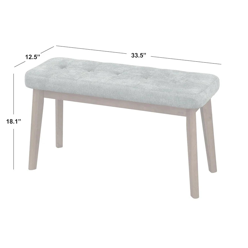 4-teiliges Esszimmer-Set aus Massivholz Simple Living Nettie