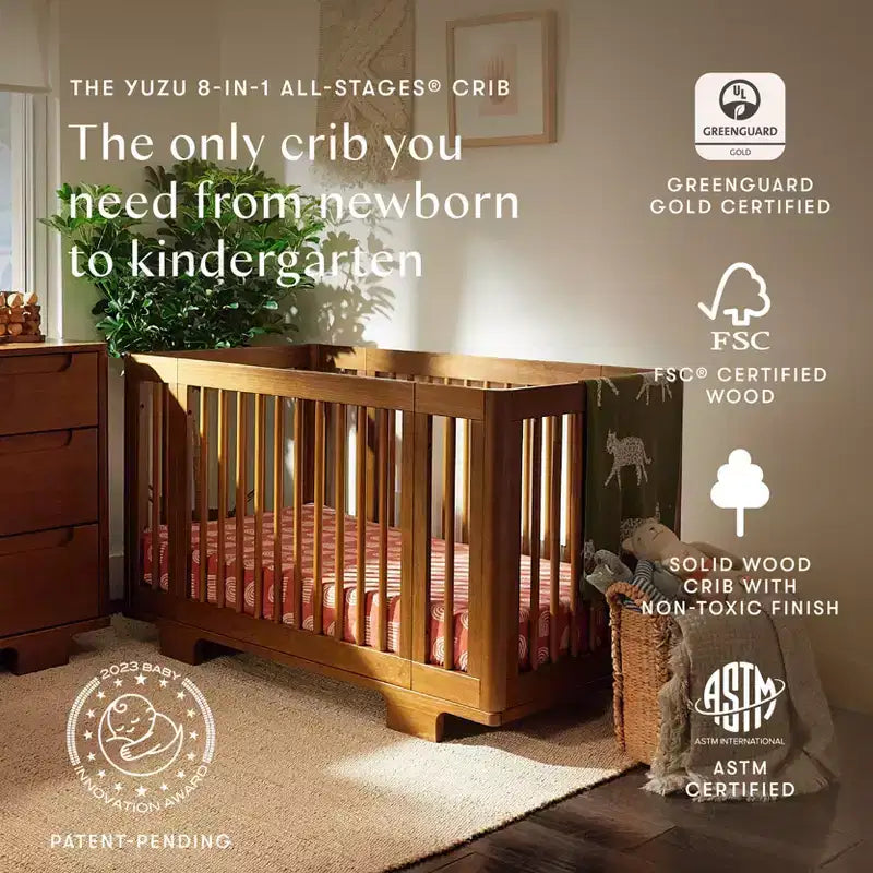 Babyletto Yuzu 8-in-1-Kinderbett, umbaubar mit Umbausets für alle Altersstufen