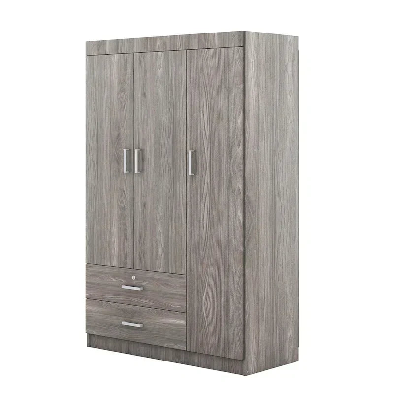Kleiderschrank mit 3 Türen und 2 Schubladen