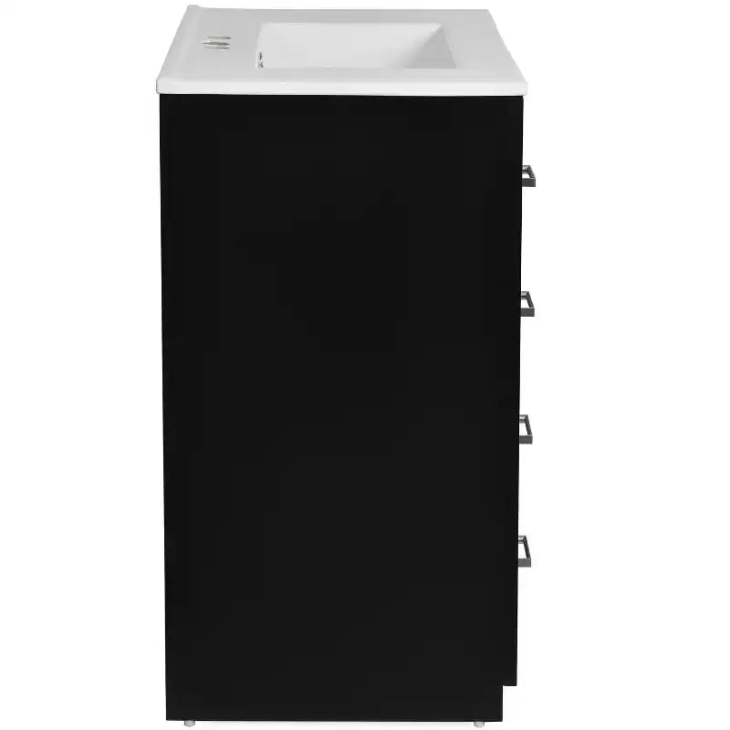30 Badezimmer-Waschtischunterschrank mit einem Waschbecken, Schrank und 3 Schubladen ??Schwarz / Blau / Grün / Indigo / Weiß